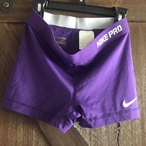 Nike Pro Purple dri-fit bike shorts size small